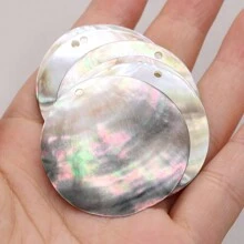 10 件/套天然贝壳圆形珠子吊坠饰品 DIY 女士男士珠宝制作配件家居工艺品日常礼物