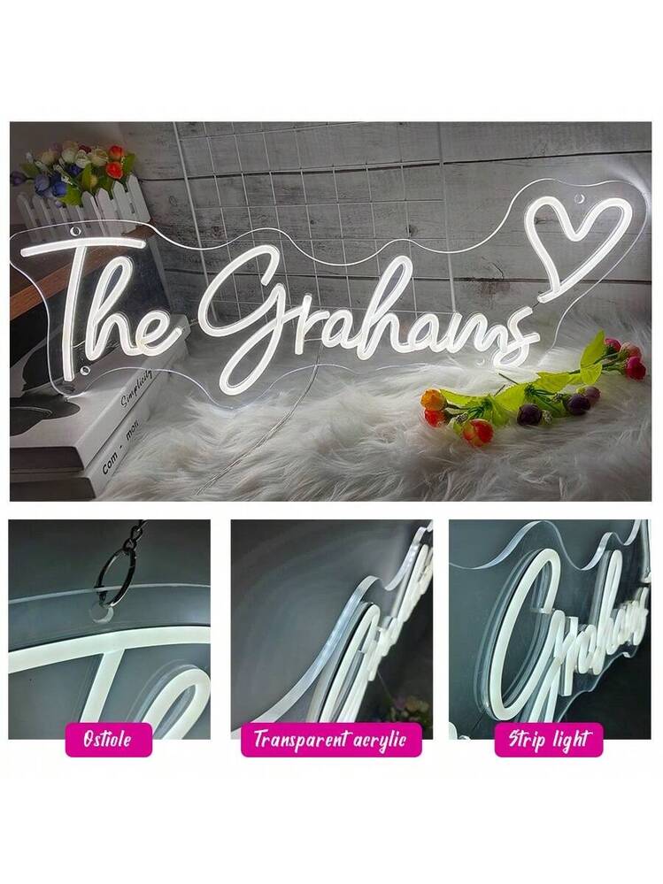Insegna al neon personalizzata Luce a led Logo personalizzato personalizzato Decorazione da parete Insegna al neon per negozio Matrimonio Happy Birthday Party Bar Insegna al neon  39