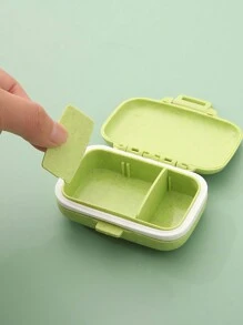 1个迷你旅行药盒，三格药盒，药丸收纳盒，周用药盒，户外旅行药盒，可存放药品和维生素，可放入口袋或钱包，防尘、防水、防漏、可重复使用，带搭扣自封口，可存放药丸和小物件，旅行必备，旅行配件，海滩度假，夏季旅行，学习用品，返校季 - 彩色 - 查看 9