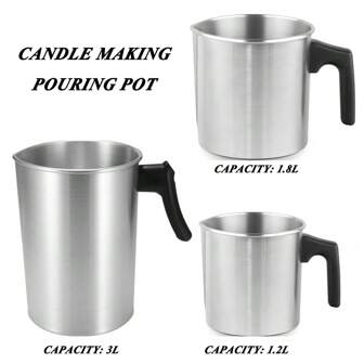 Ljusframställning Hällgryta 3L stor panna vax smältdegel Dropplös hällkanna Sojavaxsmältare