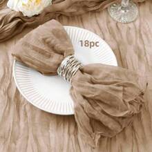 6/12/18/24/30 Pieces Purple Gauze Cheese Cloth Napkins, Multi-Color Optional Cheese Cloth Napkins Bali Cheese Cloth Napkins, Rustic Bohemian Lavender Napkins, Lavender Napkins For Family Dinners, Restaurants, Wedding Receptions, Dinners, Holiday Parties, Table Decorations