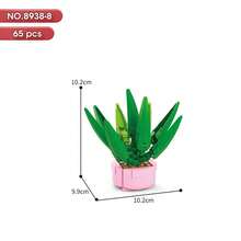 1 件微型积木永恒植物盆栽拼图植物家居书桌装饰、圣诞礼物房间装饰 - 彩色 - 查看 26