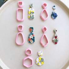 Basic Polymer Clay Cutters, Polymer Clay Cutters For Earrings Making - Pink - View 7