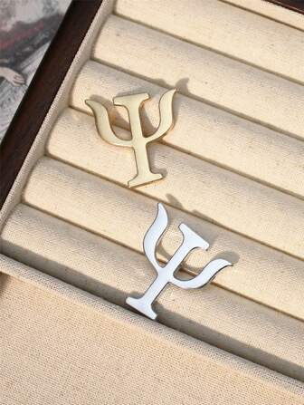 Yuan Shuo 1入創意西方心理學英文胸針，鋅合金徽章