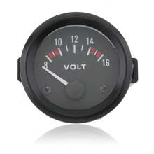 Universal 2 Inch 52mm 12V Voltmeter For Cars (8-16V) - Black and White - View 3