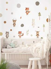 1pc Lovely Animal Balloon Elephant Lion Giraffe Wall Stickers Nordic Home Decoration For Living Room Bedroom Interior Decor, Stickers, Wall Decal, Vinyl Decal For Home Decorations, Spring Decoration Items Refresh Your Home, Rama Decoration Stickers - Apricot - View 6
