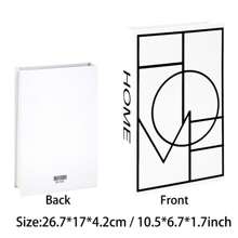 1 pieza Estilo INS inglés, decoración minimalista moderna en blanco y negro para el hogar, adorno de libro de imitación para habitación de modelo o despacho, mejor regalo - Multicolor - Ver 12
