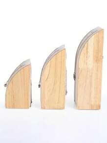 Nuevo soporte de madera para exhibir collares, estante para joyas, soporte curvo para exhibir joyas, empaque de joyas, accesorio de viaje, regreso a la escuela - Multicolor - Ver 6