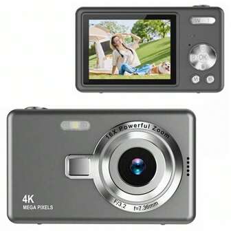 5MP Auto Focus Pocket-Sized Digital Compact Camera With 2.4" Display, 16X Optical Zoom, Face Detection