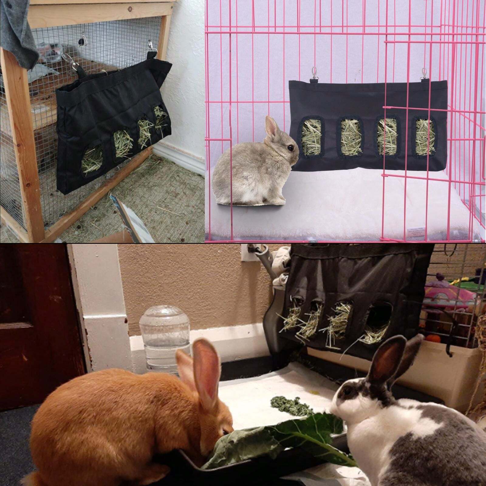 Distributeur De Foin Suspendu Pour Chinchilla Et Petits Rongeurs - Sac De Stockage Avec Corde Et Crochets, Pour Cage Propre Et Organisée