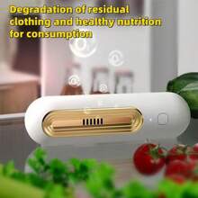 新款廚房除味器，便攜式USB供電殺菌器和除臭劑，能有效消除異味。它能殺死細菌，消毒空氣，讓環境保持健康和清新。適用於冰箱、鞋櫃、衣櫃、書櫃和汽車。需在使用前充電。 - 彩色 - 查看 8