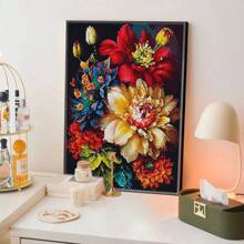 1 件 5D DIY 钻石画牡丹雏菊花朵全方形或圆形钻石马赛克花卉成人手工制作适合初学者家居装饰墙艺术 - 彩色 - 查看 6