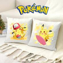 pocket monsters 2 Pieces Of  Peach Skin Pillowcases, Cute Cartoon  Super Soft Material, Suitable For Children's Rooms, Bedrooms, Living Rooms, And Outdoor Home Decoration