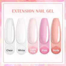 LILYCUTE Esmalte de Gel para Unhas 8ML Nude, Extensão, Gel Acrílico Rígido, Gel Semipermanente, Prolongamento de Unhas em Gel para os Dedos - rosa nude - Visão 3