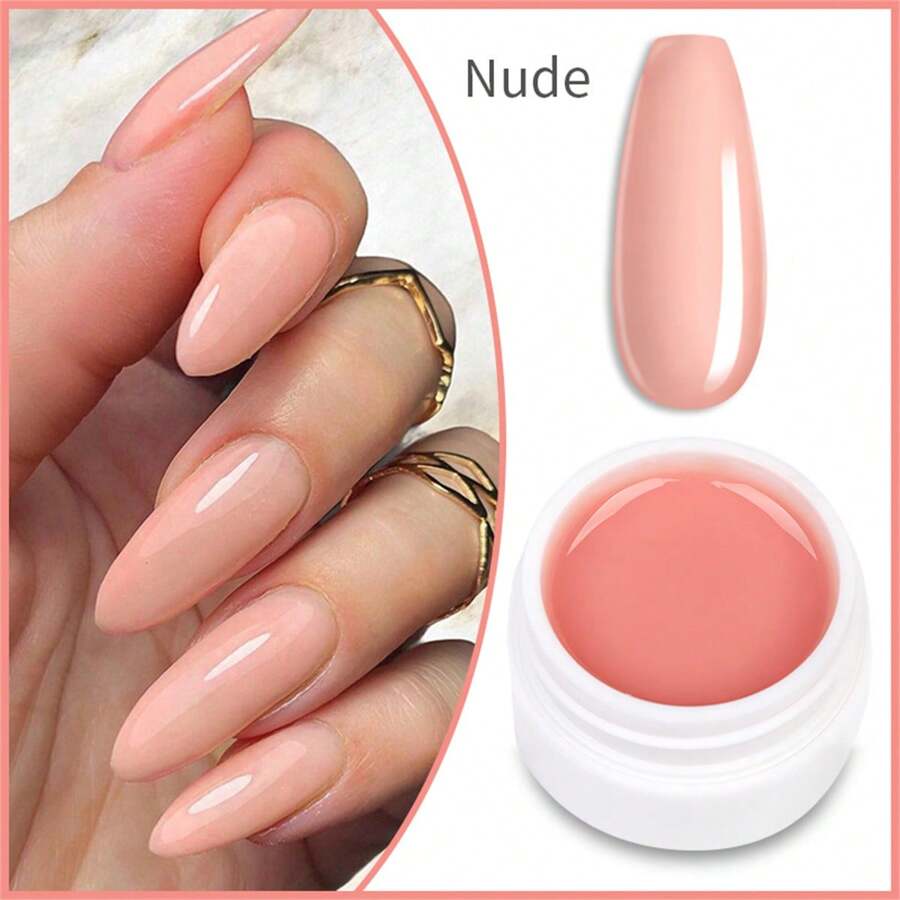 LILYCUTE Esmalte de Gel para Unhas 8ML Nude, Extensão, Gel Acrílico Rígido, Gel Semipermanente, Prolongamento de Unhas em Gel para os Dedos - rosa nude - Visão 1