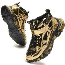 Boys' Shoes Children's Casual Sports Shoes Outdoor Hiking Shoes Girls' Basketball Shoes - 金色 - 查看 5