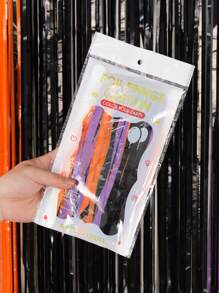 1 件 1M*2M 万圣节串帘，橙色黑色紫色串帘背景，万圣节主题派对装饰，亡灵节装饰，万圣节挂帘 - 彩色 - 查看 7