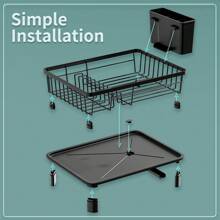 1 Pc Dish Rack,Dish Drying Rack With Utensil Holder,Countertop Space-Saving Dish Drainers ,Premium Kitchen Countertop Organizer,Kitchen Organizer&Storage,