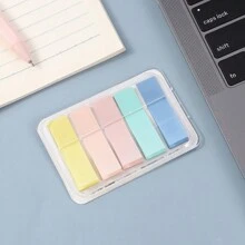100 Sheets Of Colorful Fluorescent Pet Index Stickers With Morandi Color Drawable Boxed Sticky Notes,School Supplies,Back To School