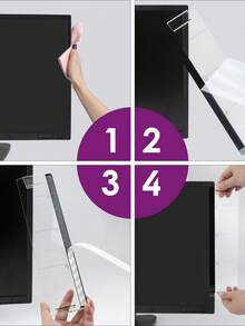 1 Office Desk Accessory Display Message Board Computer Message Board Office Supplies Women And Men Computer Sticker Holder Home Office Accessories Desktop Message Office Decoration - Multicolor - View 3