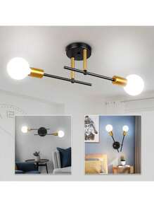 Ceiling Lights - Black+Gold - View 1