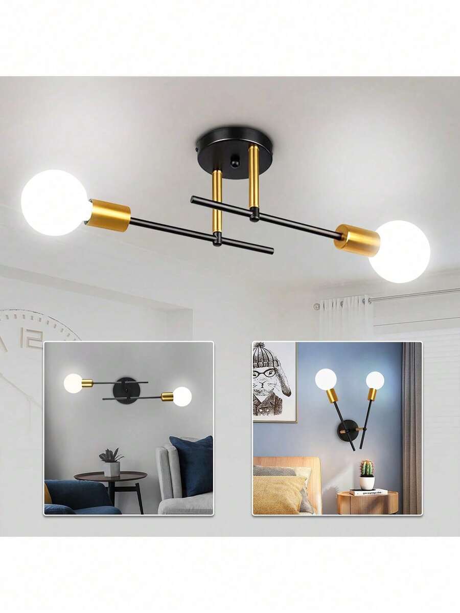 Ceiling Lights - Black+Gold - View 1