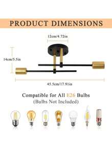 Ceiling Lights - Black+Gold - View 3