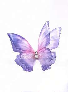 6 piezas Pasadores de pelo con mariposa para niñas, pasadores de pelo con mariposa de organza de colores, pasadores de pelo hechos a mano con mariposa y cocodrilo, accesorios de pelo lindos