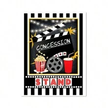 1PC Poster Logo Tiệc Đêm Phim Rạp Chiếu Phim Nghệ Thuật Treo Tường Hình Ảnh Bắp Rang Biển Báo Phim Tranh Canvas In Nghệ Thuật Điện Ảnh Trang Trí Nhà Hiện Đại, Không Có Khung - Nhiều màu - Xem 24