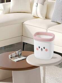 Bonita papelera de escritorio con diseño de dibujos animados, papelera de dormitorio/sala de estar, pequeña papelera de escritorio de oficina, contenedor de basura para el coche - Multicolor - Ver 3