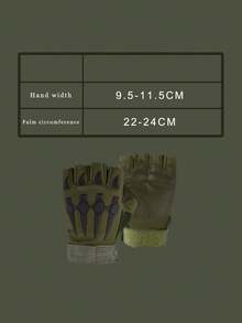 1 Pair Men's Fingerless Gloves, Anti-Slip For Cycling, Outdoor Sports - Multicolor - View 2