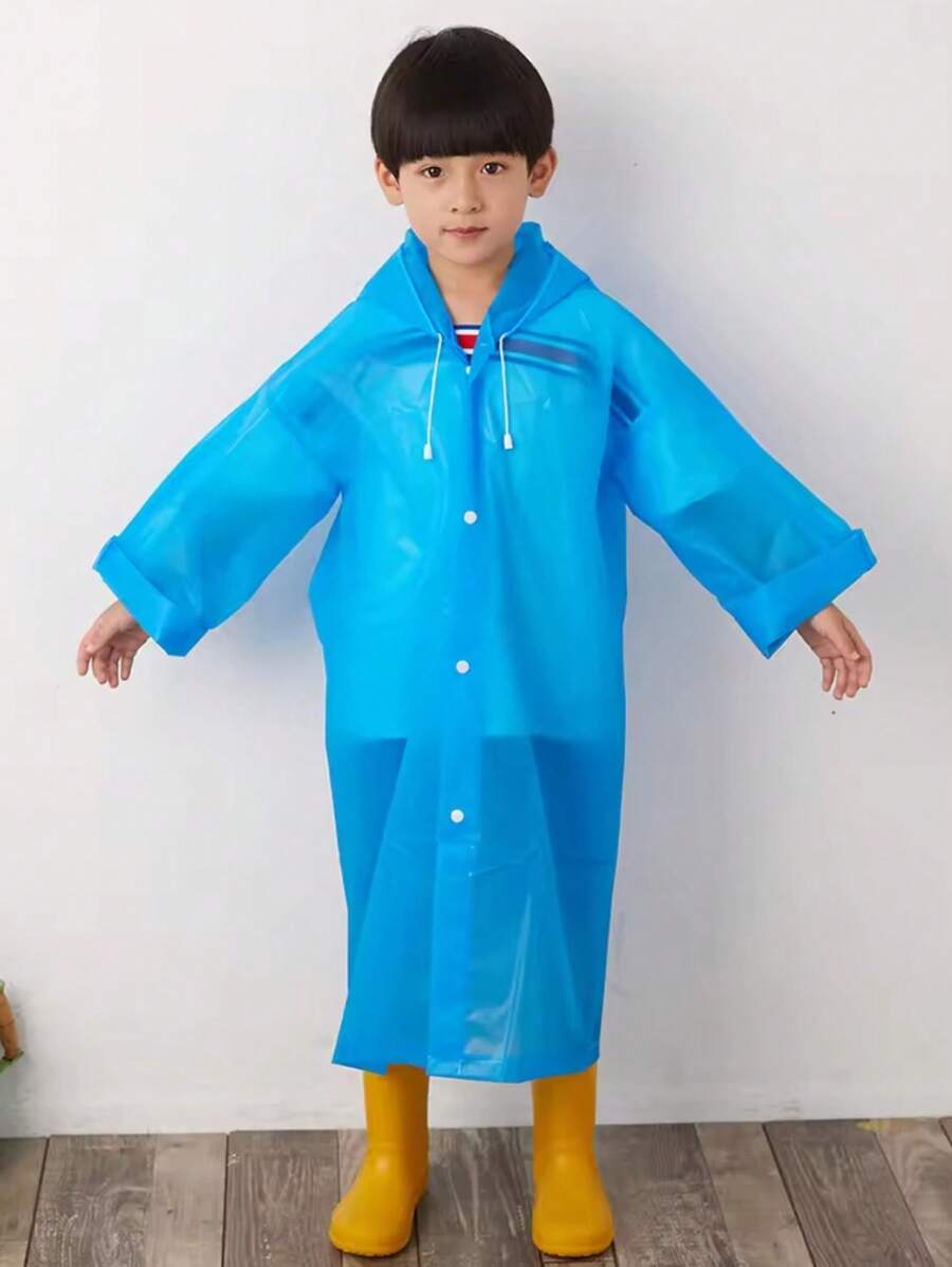 DeTODO Impermeable de Niño Portátil Para Lluvia Super Practico, Unisex y Unitalla - Azul - Ver 1