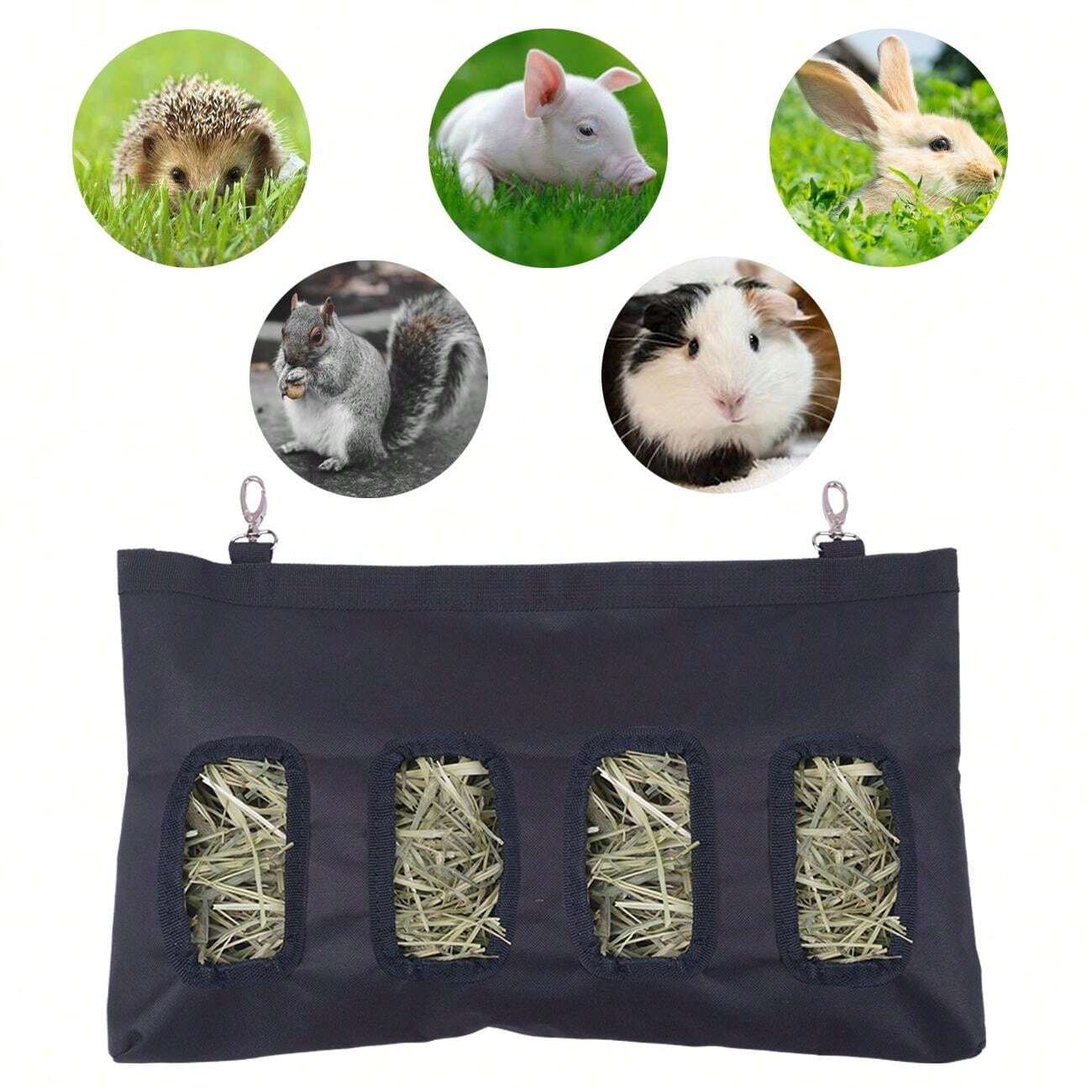 Rabbit Hay Feeder Bag, Guinea Pig Hay Feeder Storage, Rabbit Hay Bag ...