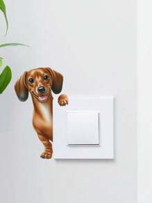 1pc Multi-Style Cute Animal Wall Switch Stickers, Fun 3D Vinyl Decals, Perfect For Bedroom, Bathroom, Easy To Apply And Remove, Aesthetic Home Decor, Room Decoration - Multicolor - View 19