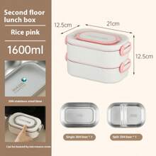 1pc/1set, 304 Stainless Steel Material Rectangular Lunch Box, Three/Two/Single Lunch Box. Includes Matching Thermal Bag, Tableware. Can Be Used For Microwave Heating, Removable, Easy To Clean, Easy To Carry, Large Capacity Bento Box. Suitable For Individuals, Students, Office Workers.,Kitchen,Christmas Gift,School Supplies - Multicolor - View 16