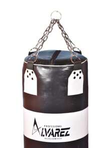 Sport Alvarez Costal Saco Boxeo LONA con cadena y argolla vacío duradero para entrenar Box, Kick Boxing, Taekwondo, MMA - Negro - Ver 2