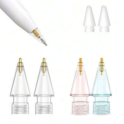 Apple Pencil 用替えニブ 4本セット、第2世代および第1世代用ファインニブ メタルニブ、耐摩耗性と精密制御 母の日、家族、友人、誕生日、ホリデーのペンアクセサリーギフト