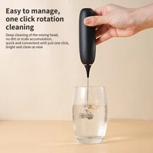 1Pc Powerful Electric Milk Foam Machine, Mini Milk Foam Machine, Battery-Powered (Excluding) Stainless Steel Beverage Mixer, Hand-Held Electric Mixer, Suitable For Coffee, Latte, Cappuccino, Chocolate, Matcha And Foam Machine. - Multicolor - View 2