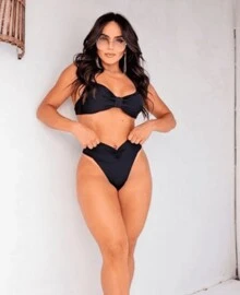 Cropped Bikini Lipo Effect Copper Scar High Waist Cup