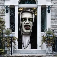 2pcs Halloween Scary Horror Door Sticker Party Decoration Wall Decal - Multicolor - View 1