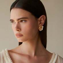 S SHOPBOHO 1Pair Statement Girls Summer Vibes Bold Jewelry Seashell Big Pearl Earrings