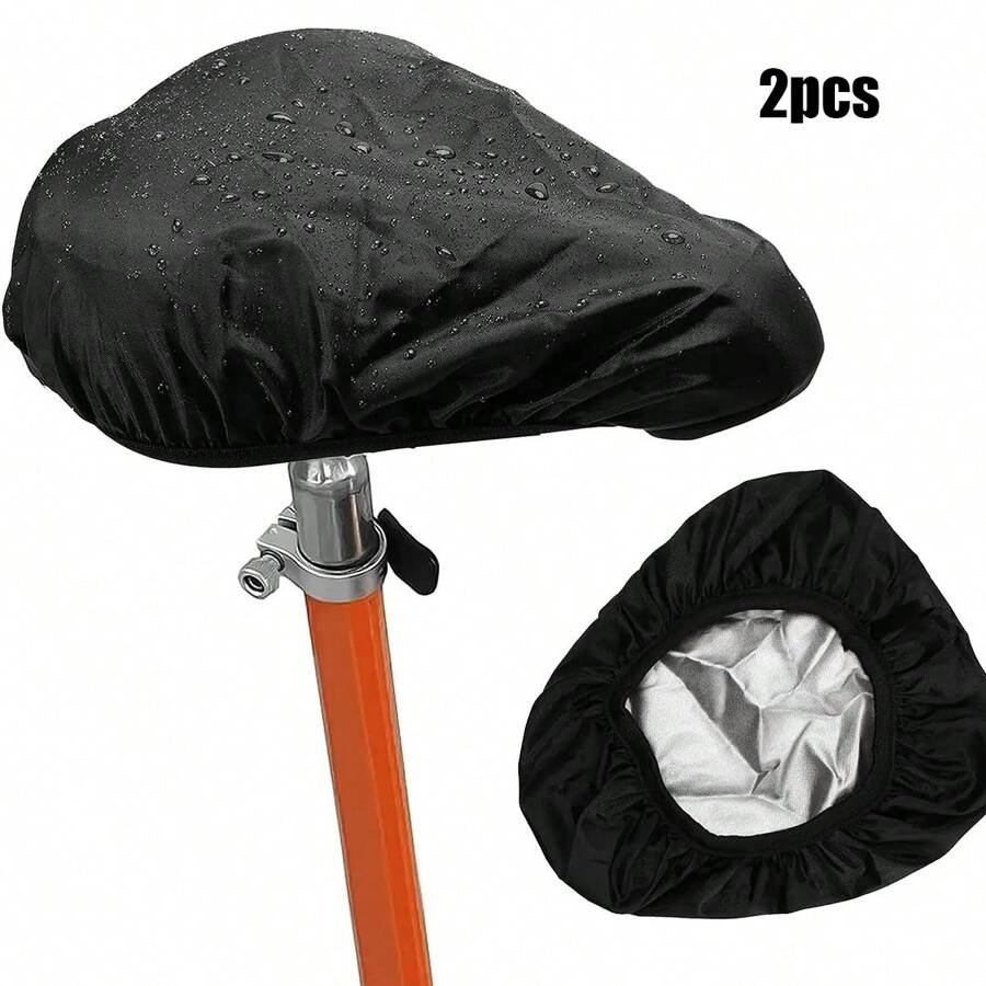 2pcs Waterproof Bicycle Seat Covers, Universal Dustproof Anti-UV Bike Saddle Protectors For Exercise Bike, Mountain Bike, Road Bike