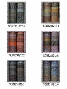 12 Rolls Of Vibrant Bronzing Washi Tape Set - Retro European-InspiredJournal Decorations, DIY Craft Material, Sticker Roll For Hand Accountand Desktop Organization, Made Of High-Quality Paper - Multicolor - View 4