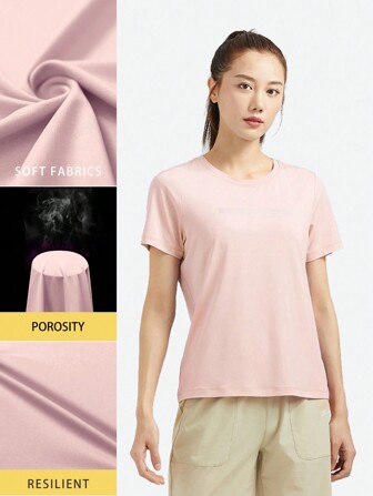 TECTOP Women Short Tee Shirts Quick Dry Sleeve Neck Athletic Workout Dry Fit Performance Sports GMY