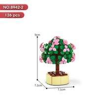 1 件微型积木永恒植物盆栽拼图植物家居书桌装饰、圣诞礼物房间装饰 - 彩色 - 查看 45