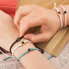 Vòng tay hạt chiếu ảnh cá nhân tùy chỉnh làm quà tặng kỷ niệm hoặc ngày lễ tình nhân cho bạn gái ngày lễ tình nhân - Vàng - Xem 5