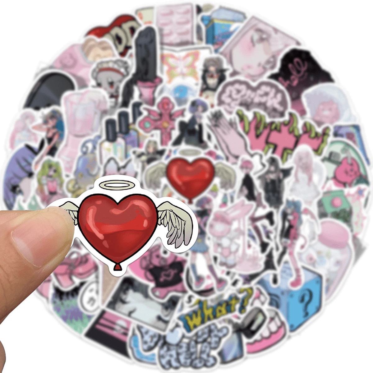 1017 Sticker 60PCS Cartoon Domi Style Girl Graffiti Vinyl Waterproof Stickers Gifts ...