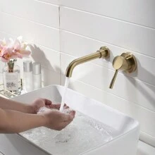Single Lever Handle Wall Mounted Bathroom Faucet Home Bathroom Decor Summer