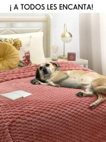 Home Elephant Lightweight Ultra Soft Double Thermal Blanket 3D Texture - Korall Orange - Visa 7