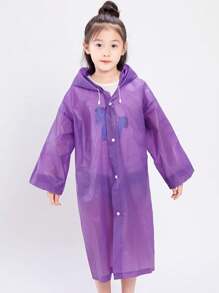 DeTODO Impermeable de Niño Portátil Para Lluvia Super Practico, Unisex y Unitalla - Morado - Ver 7